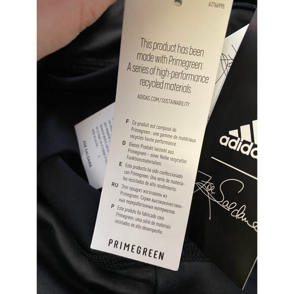 Adidas Womens UFORU X Zoe Saldana Aeroready Leggings Tights Black NEW 1X - Picture 9 of 9